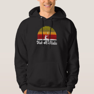 Kayaking Yak-A-Holic Retro Vintage Sunset Hoodie