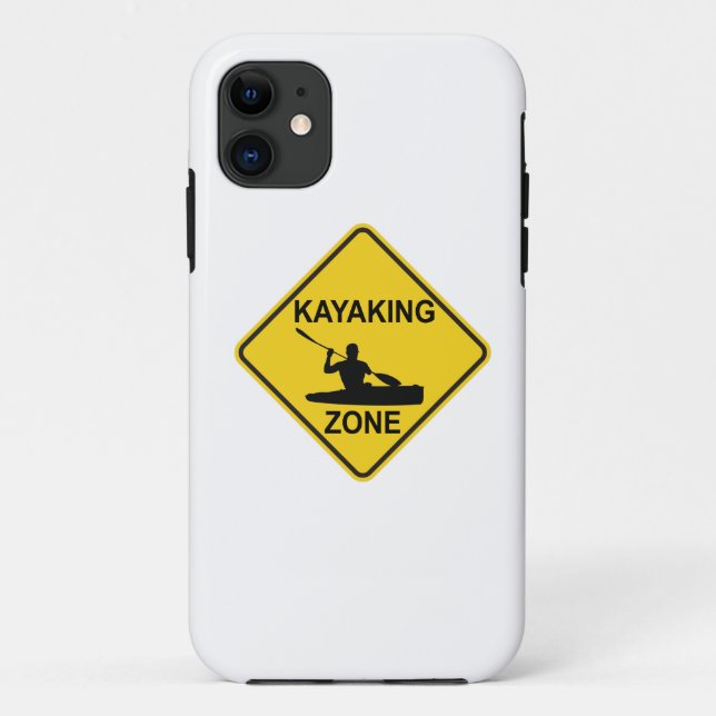 Kayaking Zone Road Sign Case-Mate iPhone Case (Back)