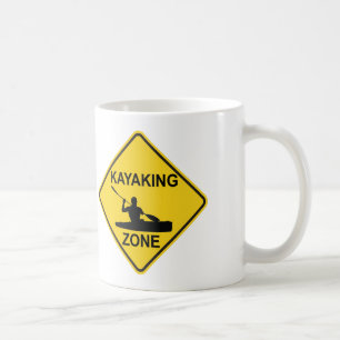 Kayaking Zone Road Sign Coffee Mug