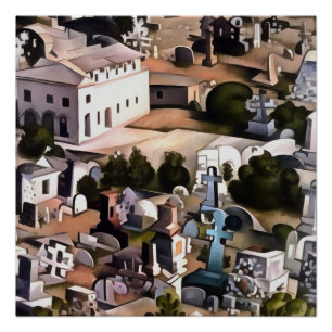 Kayakoy Fethiye Deserted Town Geometric Art  Poster