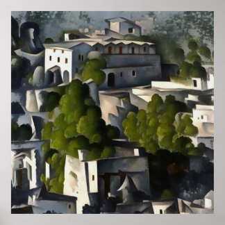 Kayakoy Fethiye The Ghost Village Abstract Art Poster