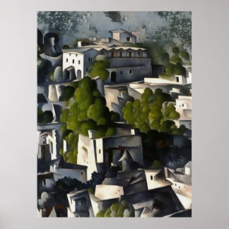 Kayakoy Fethiye The Ghost Village Abstract Art Poster