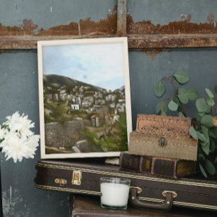 Kayakoy Historical Greek Houses Artistic Abstract Poster