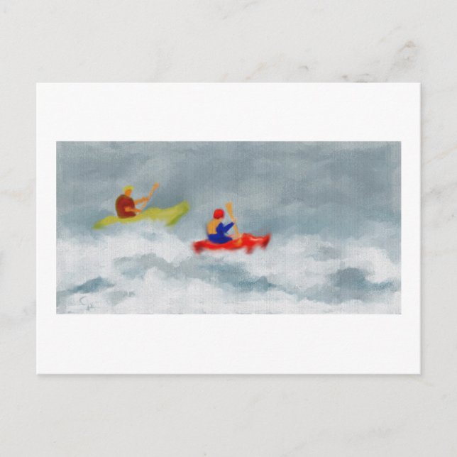 Kayaks Art Postcard (Front)