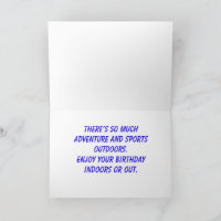 Kayaks Birthday Card, 5" x 7" Folded Greeting Card