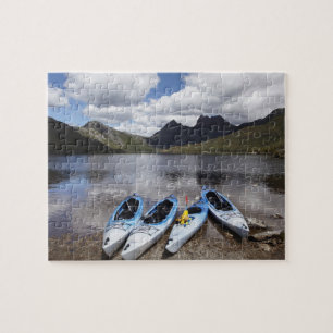 Kayaks, Cradle Mountain and Dove Lake, Cradle Jigsaw Puzzle