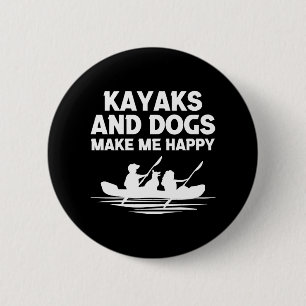 Kayaks Dogs 6 Cm Round Badge