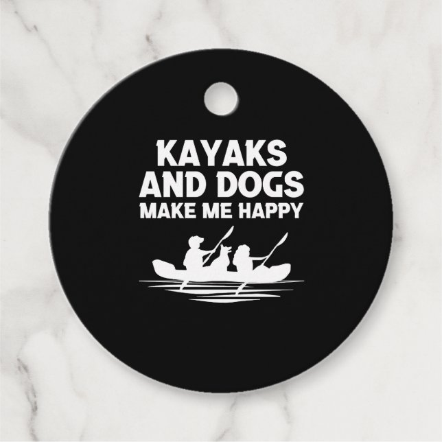 Kayaks Dogs Favour Tags (Front)