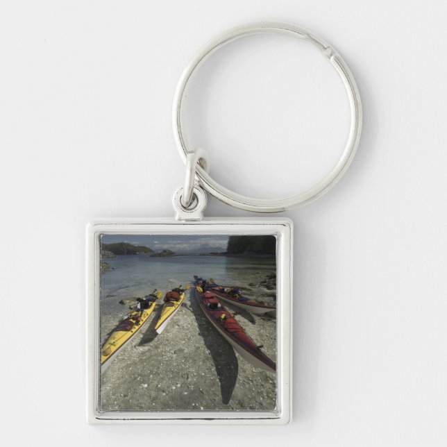 Kayaks on Dicebox Island, Broken Island Group, Key Ring (Front)