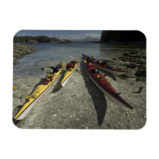 Kayaks on Dicebox Island, Broken Island Group, Magnet (Horizontal)