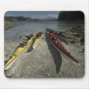 Kayaks on Dicebox Island, Broken Island Group, Mouse Mat