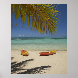 Kayaks on the beach, Plantation Island Resort Poster