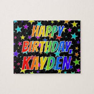 "KAYDEN" First Name, Fun "HAPPY BIRTHDAY" Jigsaw Puzzle
