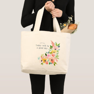 Kaye and Summer Floral  Large Tote Bag