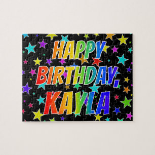 "KAYLA" First Name, Fun "HAPPY BIRTHDAY" Jigsaw Puzzle