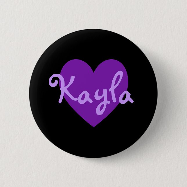 Kayla in Purple 6 Cm Round Badge (Front)