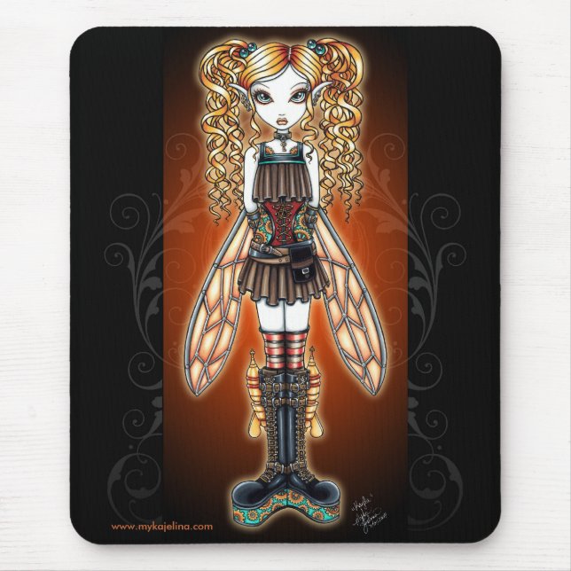 "Kayla" Steampunk Fairy Mouspad Mouse Mat (Front)