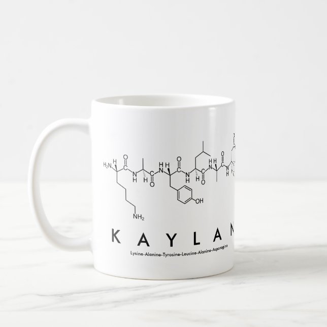 Kaylan peptide name mug (Left)