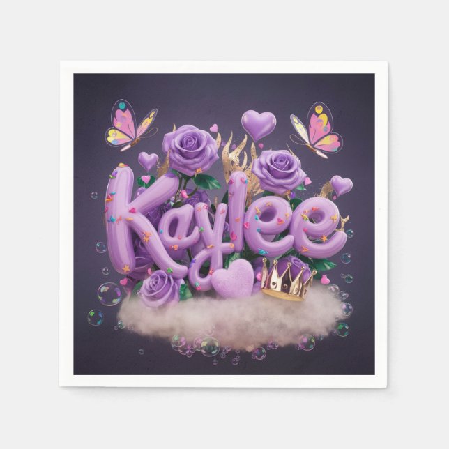 Kaylee Birthday Napkin (Front)