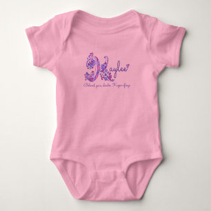 Kaylee girls name & meaning K monogram shirt