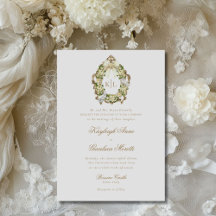 Kayleigh Vintage Yellow Gold Crest Floral Wedding