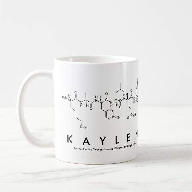 Kaylen peptide name mug (Left)