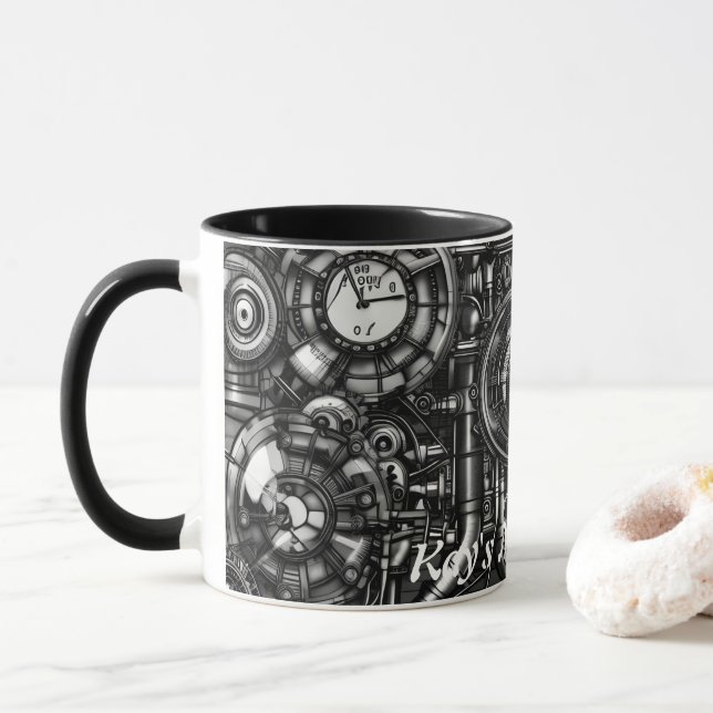 Kay's Morning Tea Personalised Customisable Mug (With Donut)