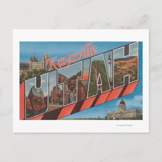 Kaysville, Utah - Large Letter Scenes Postcard (Front)