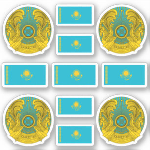 Kazakh symbols / coat of arms and flag