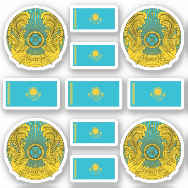 Kazakh symbols / coat of arms and flag (Front)