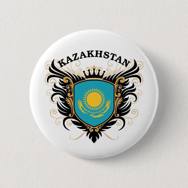 Kazakhstan 6 Cm Round Badge (Front)