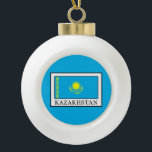 Kazakhstan Ceramic Ball Christmas Ornament<br><div class="desc">Kazakhstan</div>