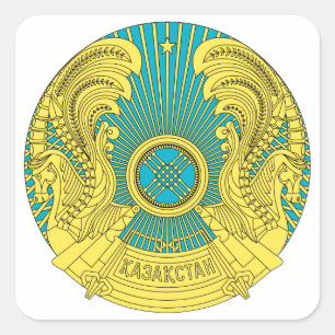 kazakhstan emblem square sticker