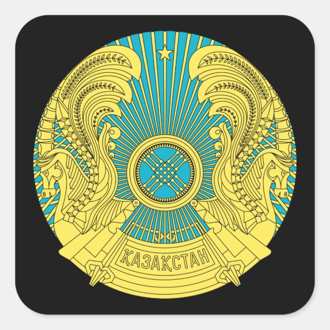 kazakhstan emblem square sticker (Front)