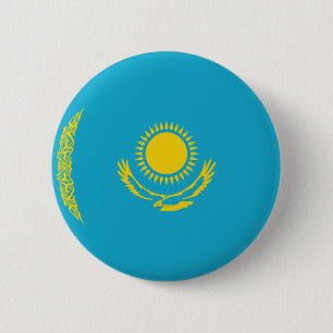 Kazakhstan Fisheye Flag Button