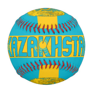 Kazakhstan Flag and Coat of Arms Patriotic Baseball