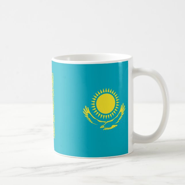 Kazakhstan Flag Ceramic Mug (Right)