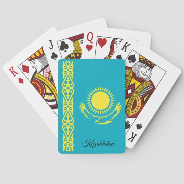 Kazakhstan Flag Games, Kazakhstan Playing Cards (Back)