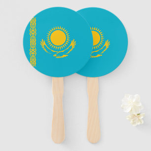 Kazakhstan flag hand fan