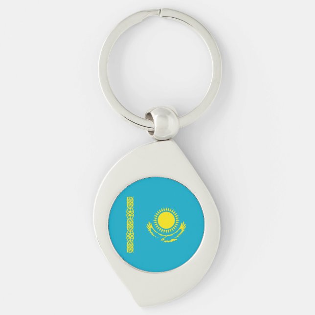 Kazakhstan Flag Key Ring (Front)