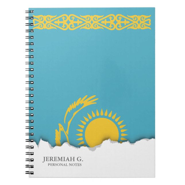 Kazakhstan Flag Notebook (Front)