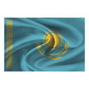 Kazakhstan Flag Photo Print