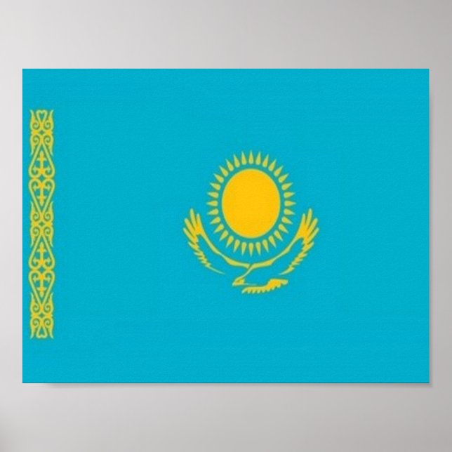 Kazakhstan - Flag - Poster (Front)