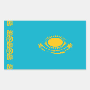 Kazakhstan Flag Rectangular Sticker