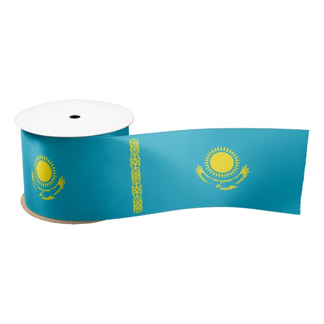 Kazakhstan Flag Satin Ribbon (Spool)