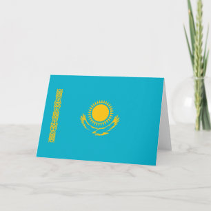 Kazakhstan flag thank you card