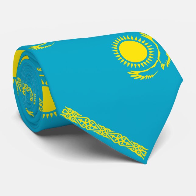 Kazakhstan Flag Tie (Rolled)