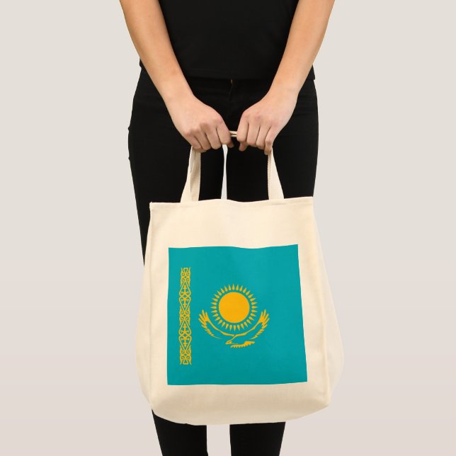 Kazakhstan flag tote bag (Front (Product))
