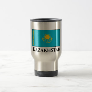 Kazakhstan Flag Travel Mug