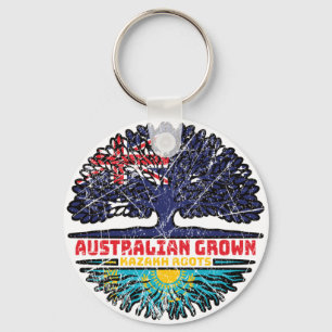 Kazakhstan Kazakh Australian Australia Tree Roots Key Ring